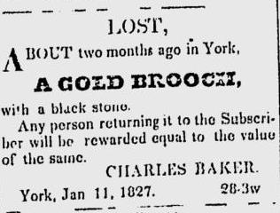 Gold Brooch Canadian Freeman February 8 1827