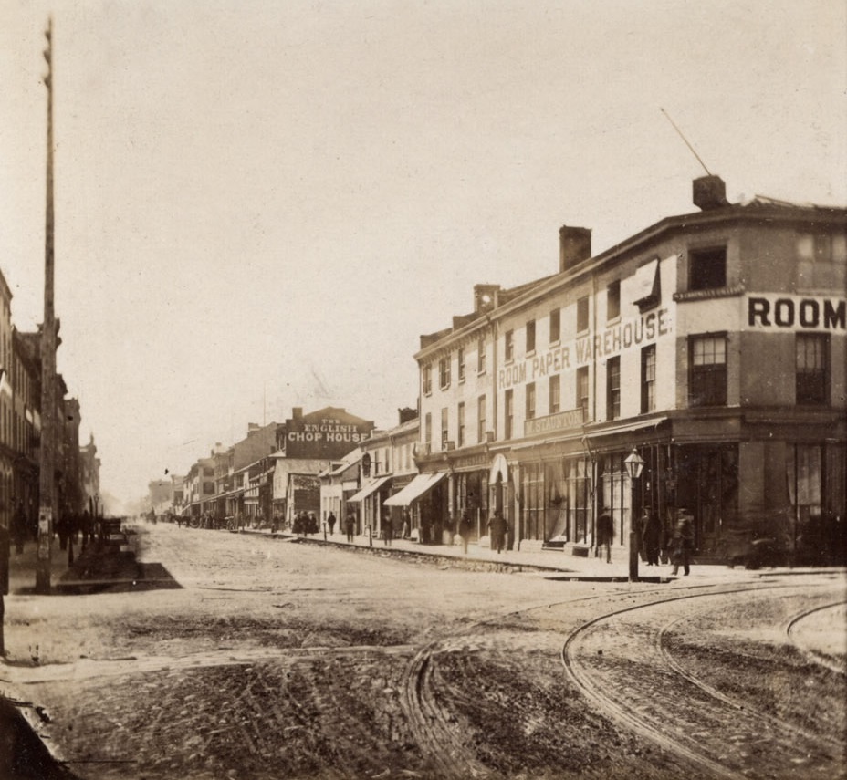 King St. W., looking west from Yonge St., Toronto, Ont. Carson and CO would be neighbour of Staunton 1870 TPL