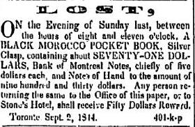 Lost Morocco Pocket Book British Colonist September 3 1844
