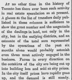 From the Toronto Daily Mail, May 12th 1887